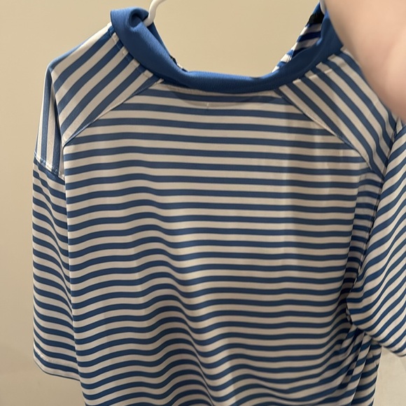 Nike Blue Striped Polo Shirt - Picture 2 of 3